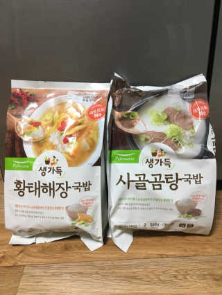 [풀무원] 사골곰탕국밥 황태해장국밥 — 4.67점을 준 리뷰어가 2018년 6월 올린 사용 사진