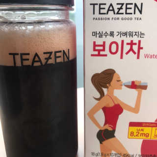 티젠 보이차 + 마이보틀 세트 — 5점을 준 리뷰어가 2018년 6월 올린 사용 사진