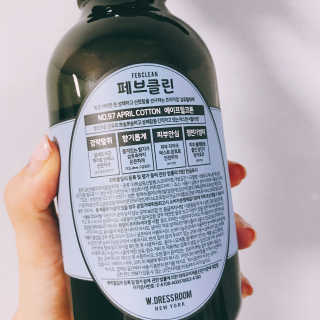 더블유드레스룸 페브클린 500ml — 4.83점을 준 리뷰어가 2018년 8월 올린 사용 사진