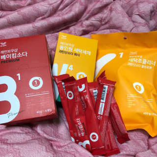 레인보우샵 올인원세탁세제,베이킹소다 스틱포6개입+세탁조클리너 — 5점을 준 리뷰어가 2018년 3월 올린 사용 사진