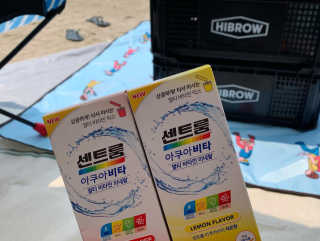 센트룸 아쿠아비타 레몬향, 딸기향 — 5점을 준 리뷰어가 2019년 7월 올린 사용 사진