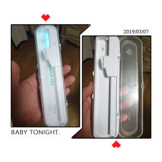 네온마켓 청정일기 휴대용 칫솔살균기 — 4점을 준 리뷰어가 2019년 3월 올린 사용 사진