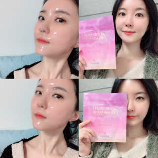 더메이블 라벤더 스킨 릴리프 하이드로겔 마스크 — 2.5점을 준 리뷰어가 2018년 12월 올린 사용 사진