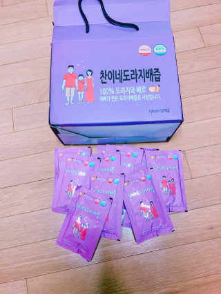 찬이네과수원 찬이네_도라지배즙 1BOX 50개입 — 5점을 준 리뷰어가 2018년 3월 올린 사용 사진
