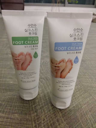 (주)에네스티 에네스티 수안수 실크스킨 풋크림 1+1 — 5점을 준 리뷰어가 2019년 9월 올린 사용 사진