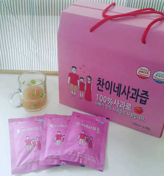 찬이네과수원 찬이네_사과즙 1BOX 50개입 — 5점을 준 리뷰어가 2018년 3월 올린 사용 사진