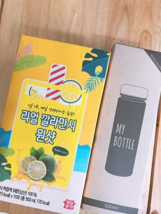 장수농가 리얼깔라만시 원샷 50ml 10팩+보틀 — 3점을 준 리뷰어가 2019년 6월 올린 사용 사진