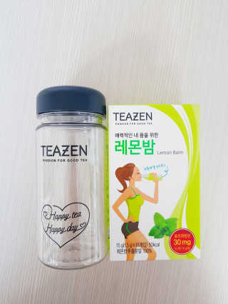 티젠 레몬밤 + 마이보틀 — 5점을 준 리뷰어가 2018년 7월 올린 사용 사진