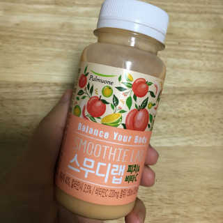 풀무원 스무디랩 피치&비타 — 5점을 준 리뷰어가 2017년 11월 올린 사용 사진