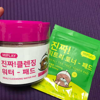 미플레이 진짜 클렌징 워터 패드 — 5점을 준 리뷰어가 2018년 11월 올린 사용 사진
