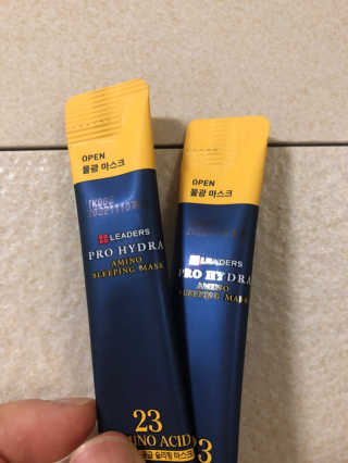 리더스코스메틱 리더스 프로 하이드라 아미노 슬리핑 마스크 — 4점을 준 리뷰어가 2020년 2월 올린 사용 사진