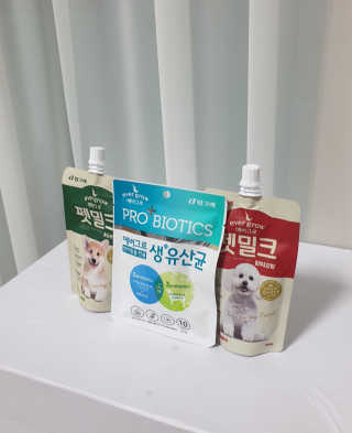 [빙그레] 에버그로 생유산균 1봉（10포입）+펫밀크2팩 — 4점을 준 리뷰어가 2019년 5월 올린 사용 사진