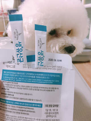 [빙그레] 에버그로 생유산균 1봉（10포입）+펫밀크2팩 — 5점을 준 리뷰어가 2019년 5월 올린 사용 사진