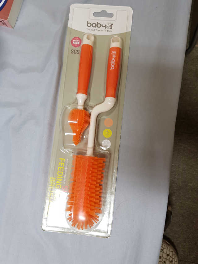 [베이비앤아이] 실리콘 사각모 회전, 일자 젖병솔세트 리뷰 사진