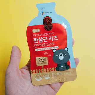 한삼근 블랙라벨 CJ헬스케어 한삼근 키즈 면역대장 2단계 — 5점을 준 리뷰어가 2019년 10월 올린 사용 사진