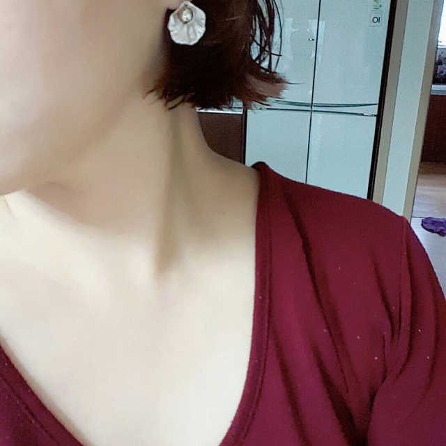 폭스타일 언발 조가비 귀걸이 리뷰 사진