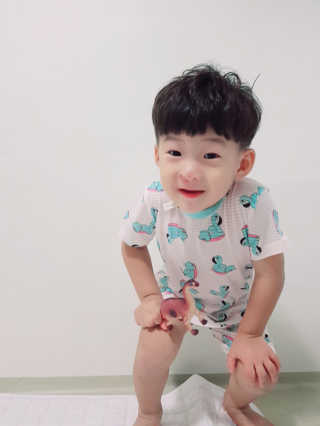 프랜스링 북유럽감성 프리미엄 유아내의 5부 실내 상하복 — 5점을 준 리뷰어가 2018년 9월 올린 사용 사진
