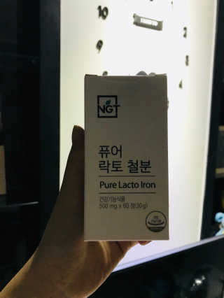 네츄럴굿띵스 퓨어 락토 철분 60일분 — 5점을 준 리뷰어가 2018년 2월 올린 사용 사진