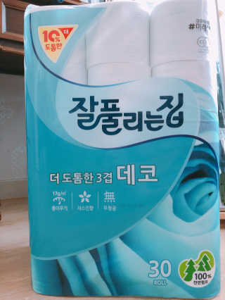 잘풀리는집 더 도톰한 3겹 데코 30롤 — 5점을 준 리뷰어가 2018년 5월 올린 사용 사진