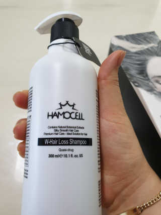 HAMOCELL 더블유 헤어 로스 샴푸 — 5점을 준 리뷰어가 2019년 2월 올린 사용 사진