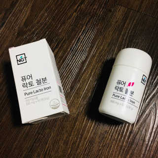 네츄럴굿띵스 퓨어 락토 철분 60일분 — 4점을 준 리뷰어가 2018년 2월 올린 사용 사진