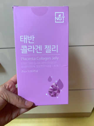 네츄럴굿띵스 태반 콜라겐 젤리 15포 — 5점을 준 리뷰어가 2019년 6월 올린 사용 사진