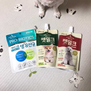 [빙그레] 에버그로 생유산균 1봉（10포입）+펫밀크2팩 — 4점을 준 리뷰어가 2019년 5월 올린 사용 사진