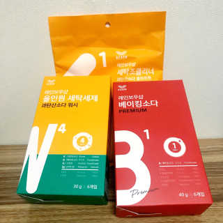 레인보우샵 올인원세탁세제,베이킹소다 스틱포6개입+세탁조클리너 — 4점을 준 리뷰어가 2018년 4월 올린 사용 사진