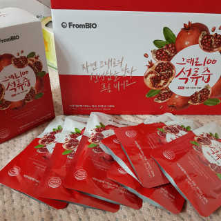 프롬바이오 오직 석류만 [그대로100 석류즙] 하루 1포로 건강하게 — 5점을 준 리뷰어가 2020년 2월 올린 사용 사진