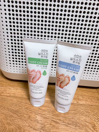 (주)에네스티 에네스티 수안수 실크스킨 풋크림 1+1 — 3점을 준 리뷰어가 2019년 9월 올린 사용 사진