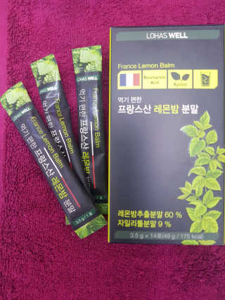 로하스웰 프랑스산 레몬밤 분말 — 4.67점을 준 리뷰어가 2018년 5월 올린 사용 사진