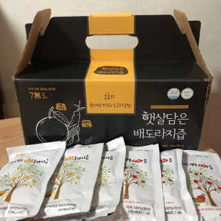 착즙하는 남자 햇살담은 명품 사과즙10포 배도라지즙 10포 — 5점을 준 리뷰어가 2018년 9월 올린 사용 사진