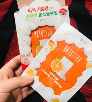 비알티씨 V10 파우더 클렌징 티백 2종 — 4점을 준 리뷰어가 2019년 2월 올린 사용 사진