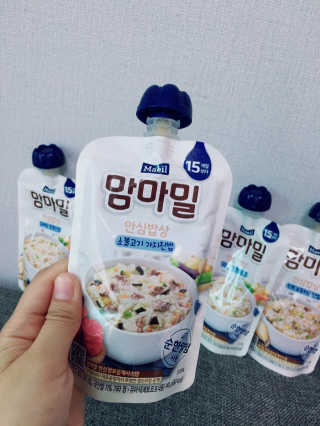 [매일유업] 맘마밀 안심밥상 6개입 — 5점을 준 리뷰어가 2019년 8월 올린 사용 사진