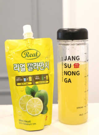장수농가 리얼깔라만시 원샷 50ml 10팩+보틀 — 5점을 준 리뷰어가 2019년 6월 올린 사용 사진