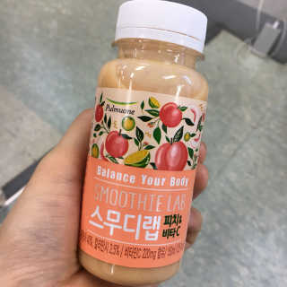 풀무원 스무디랩 피치&비타 — 5점을 준 리뷰어가 2017년 11월 올린 사용 사진