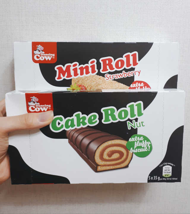 웰그린_댄싱카우 케이크 롤_미니 롤 스트로베리 리뷰 사진