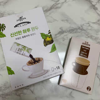 (주)쟈뎅 [쟈뎅] 클래스 신선한 하루 원두+여과지 SET — 4.5점을 준 리뷰어가 2019년 4월 올린 사용 사진