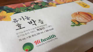 [하이헬스] 달지 않아 딱 좋은 유기농 호박즙  30포 — 4점을 준 리뷰어가 2020년 3월 올린 사용 사진