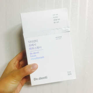 Dr.denti 닥터덴티 프레시 마우스워시 (30ea) — 4.33점을 준 리뷰어가 2017년 10월 올린 사용 사진