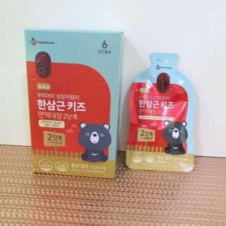 한삼근 블랙라벨 CJ헬스케어 한삼근 키즈 면역대장 2단계 — 5점을 준 리뷰어가 2019년 10월 올린 사용 사진