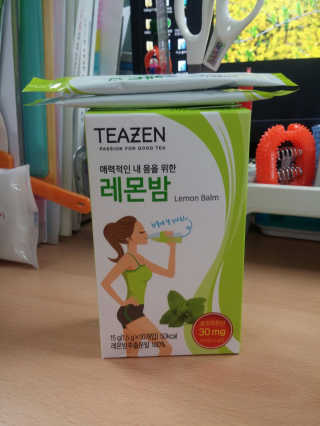 티젠 레몬밤 + 마이보틀 — 5점을 준 리뷰어가 2018년 7월 올린 사용 사진
