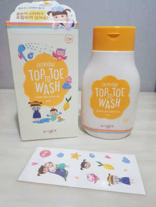 꼬모조이 뽀득뽀득 콩순이 탑투토 워시 — 5점을 준 리뷰어가 2019년 10월 올린 사용 사진