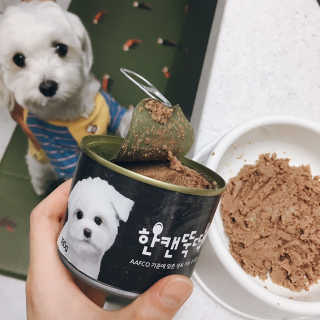 [펫토리아] BEST 한캔뚝딱 강아지 캔간식 — 4점을 준 리뷰어가 2019년 3월 올린 사용 사진