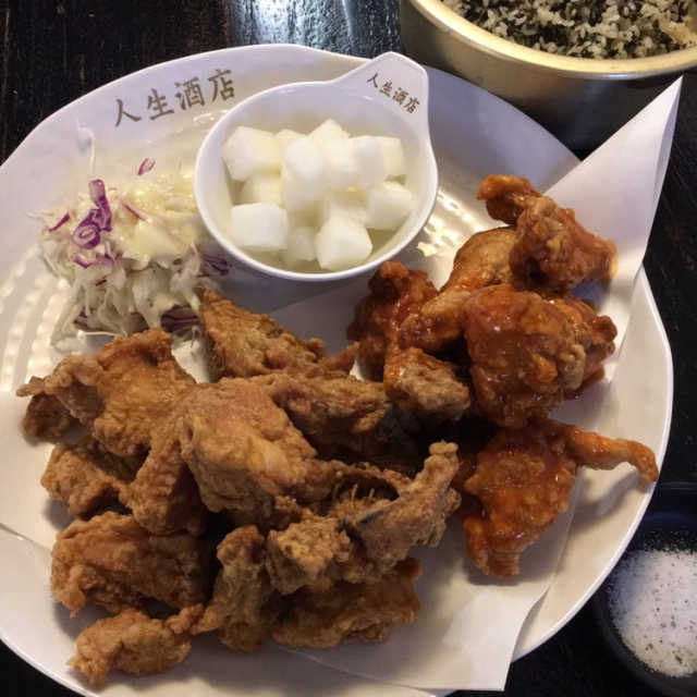 [인생주점] 후라이드치킨 + 주먹밥 리뷰 사진