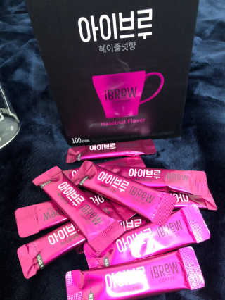 한국맥널티 아이브루 헤이즐넛향 100T — 5점을 준 리뷰어가 2019년 11월 올린 사용 사진
