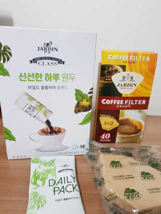 (주)쟈뎅 [쟈뎅] 클래스 신선한 하루 원두+여과지 SET — 4점을 준 리뷰어가 2019년 3월 올린 사용 사진