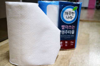깨끗한나라 빨아쓰는 행주타올 — 5점을 준 리뷰어가 2019년 2월 올린 사용 사진