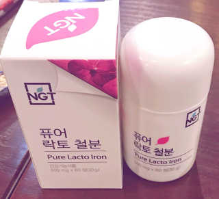 네츄럴굿띵스 퓨어 락토 철분 60일분 — 3.67점을 준 리뷰어가 2018년 2월 올린 사용 사진