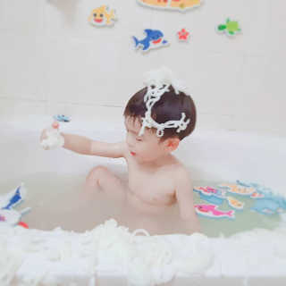 꼬모조이 탱글탱글 구름 콩순이 버블바스 — 5점을 준 리뷰어가 2019년 10월 올린 사용 사진